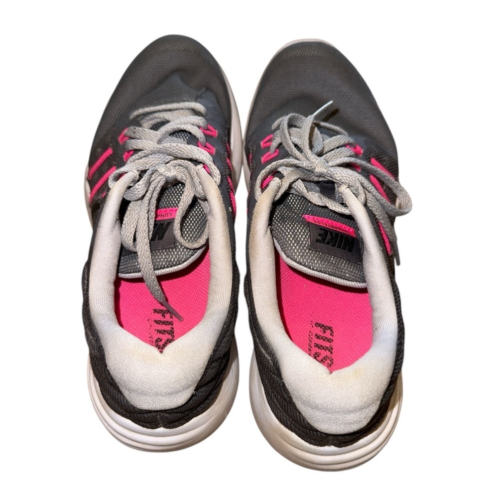 Nike Women's Lunarstelos Running Shoe Grey/Pink Blast 6.5 - Picture 4 of 7